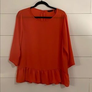 Zoa New York Silk peplum blouse